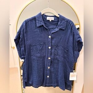Bella Dahl Navy Button-Down Shirt